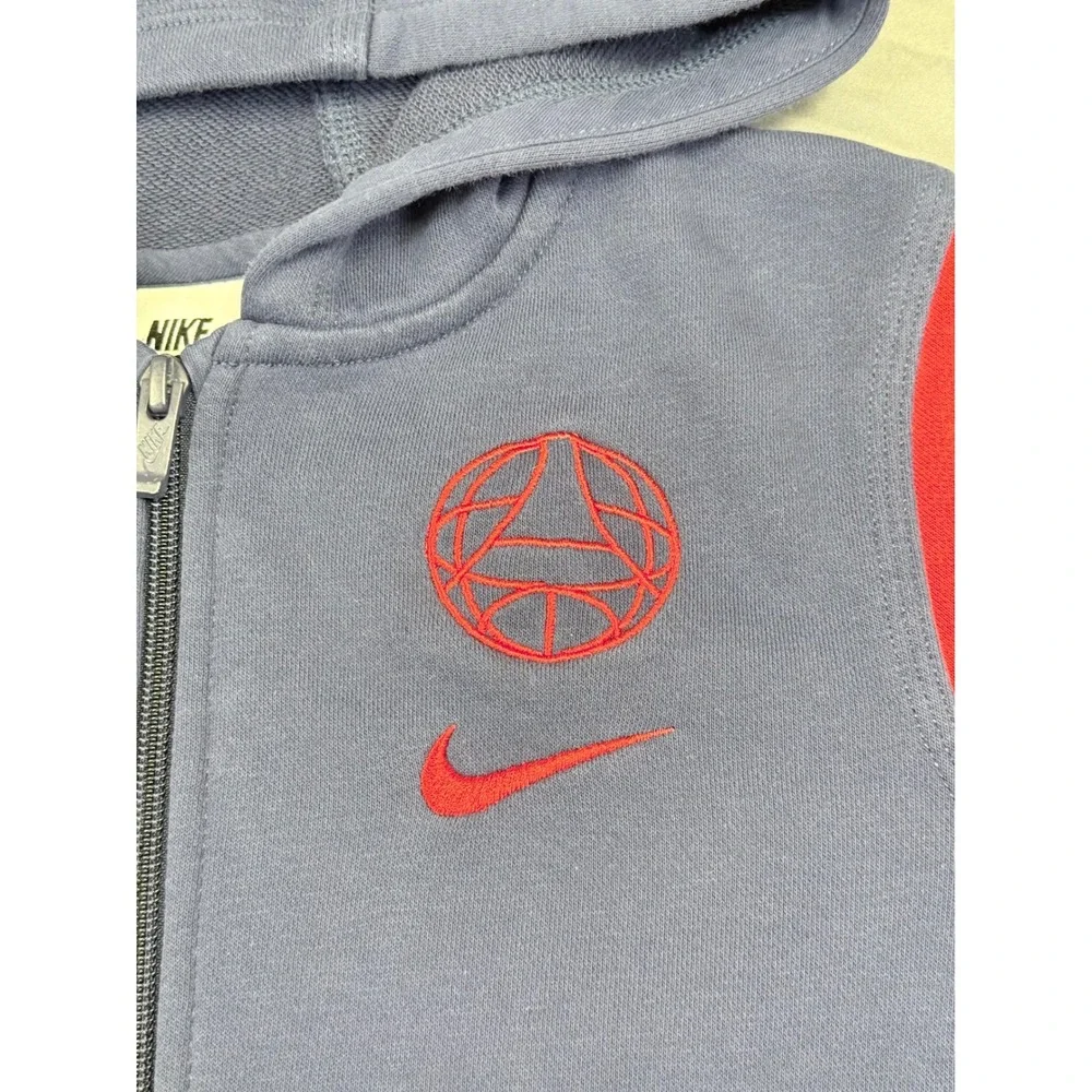 Nike Kids Paris Saint-Germain PSG Full Zip Hoodie Navy Red DV6167-410 Size M